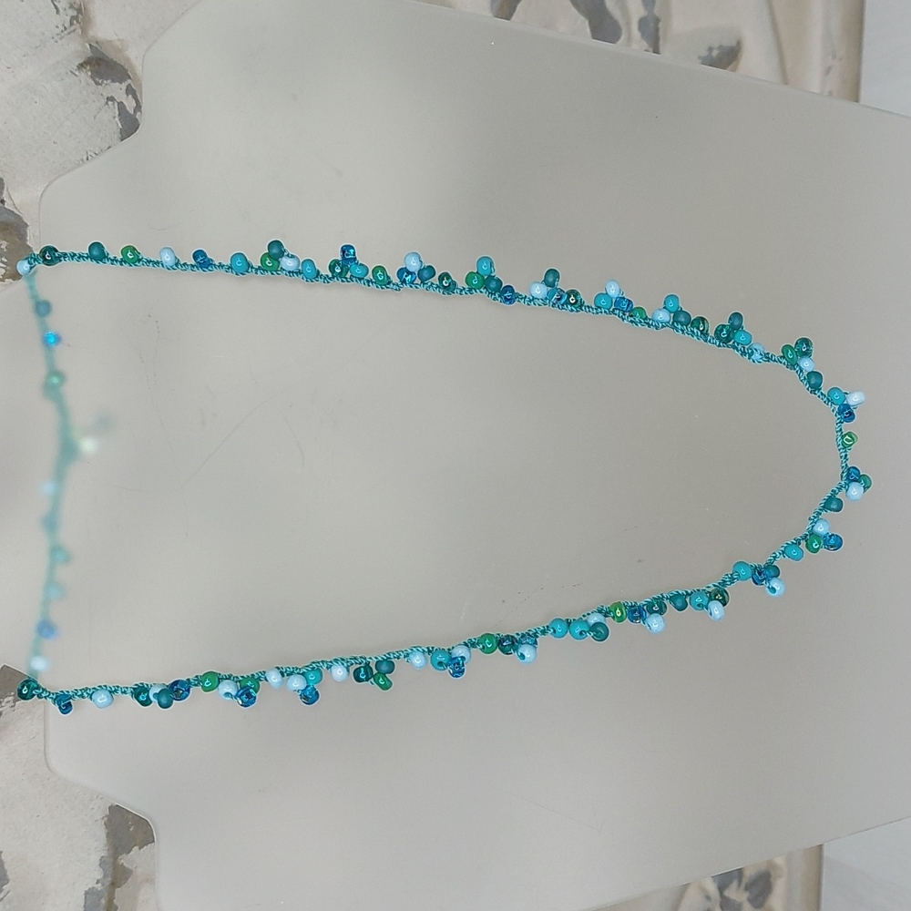 Bohemian Bead Crochet Necklace Artisan Jewelry Rust Belt Ra…